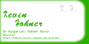 kevin hohner business card